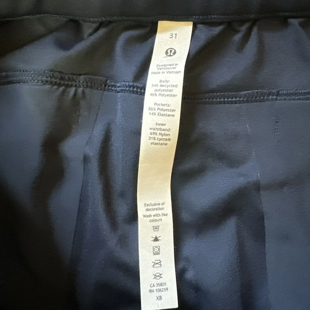 Lululemon‎ Pants Womens 31 Navy Blue Warp streme High Rise Jogger Streetwear EUC